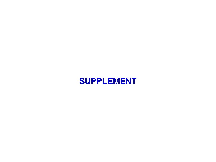 SUPPLEMENT 