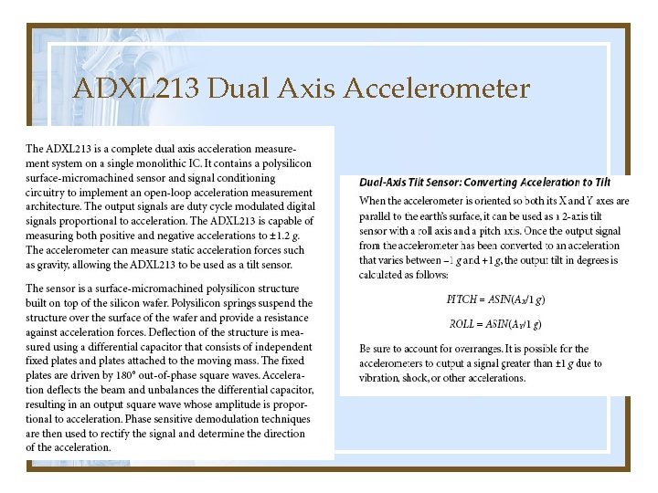 ADXL 213 Dual Axis Accelerometer 