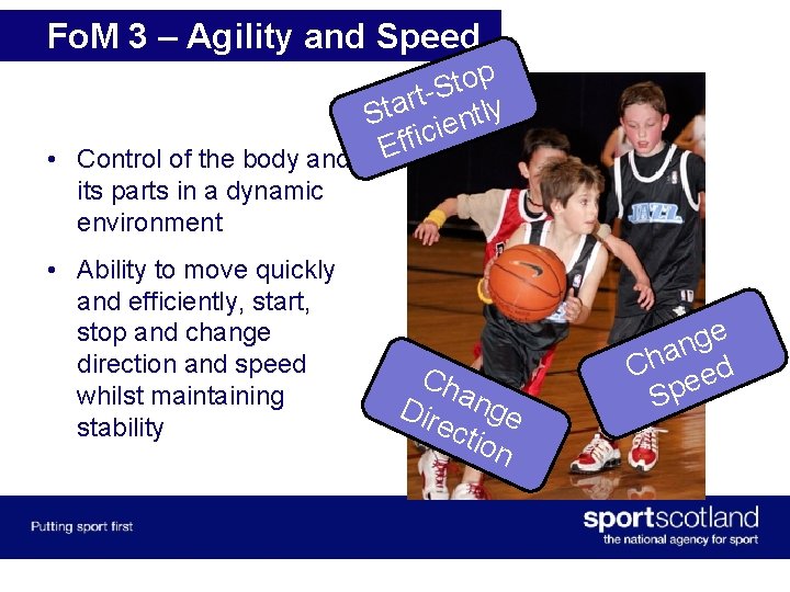 Fo. M 3 – Agility and Speed • Control of the body and its