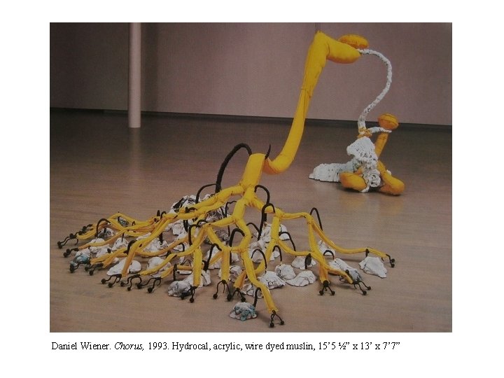 Daniel Wiener. Chorus, 1993. Hydrocal, acrylic, wire dyed muslin, 15’ 5 ½” x 13’