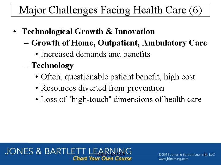 Major Challenges Facing Health Care (6) • Technological Growth & Innovation – Growth of Major Challenges Facing Health Care (6) • Technological Growth & Innovation – Growth of