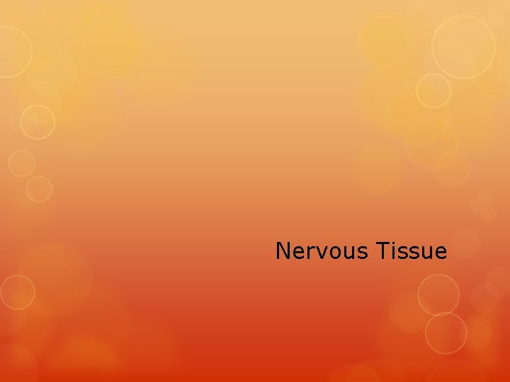 Nervous Tissue 