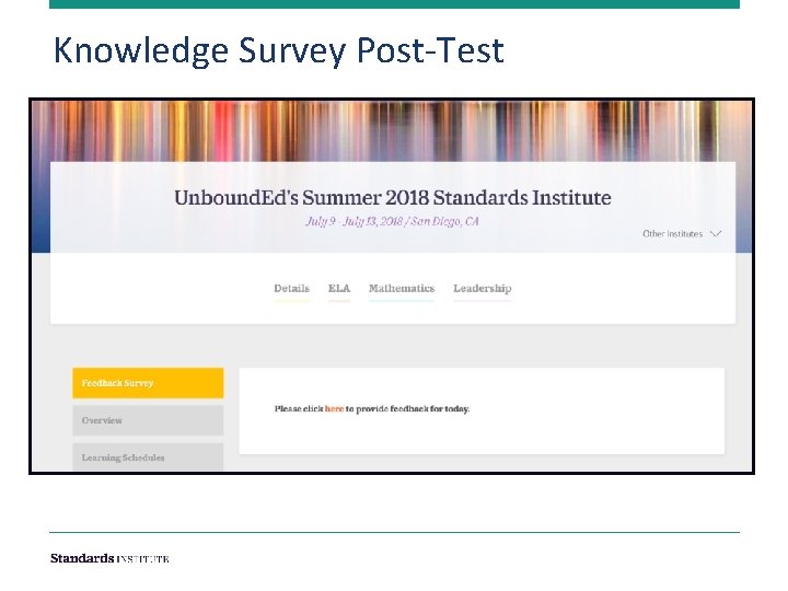 Knowledge Survey Post-Test 