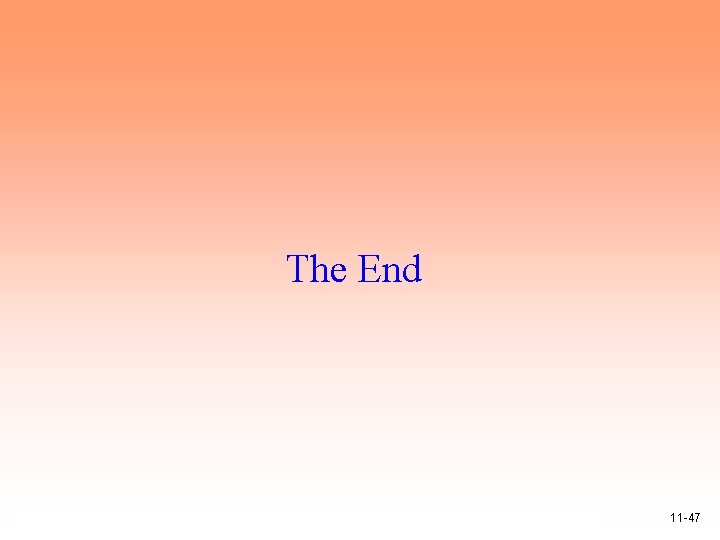 The End © 2012 Pearson Education, Inc. All rights reserved. 11 -47 