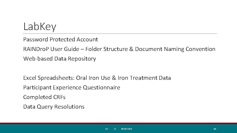 Lab. Key Password Protected Account RAINDro. P User Guide – Folder Structure & Document