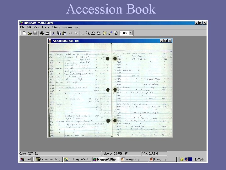 Accession Book 