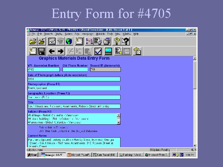 Entry Form for #4705 