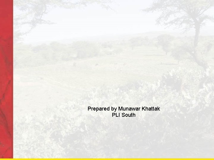 Prepared by Munawar Khattak PLI South 