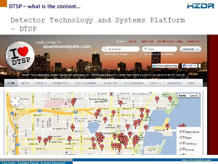 DTSP – what is the content… Detector Technology and Systems Platform - DTSP Member