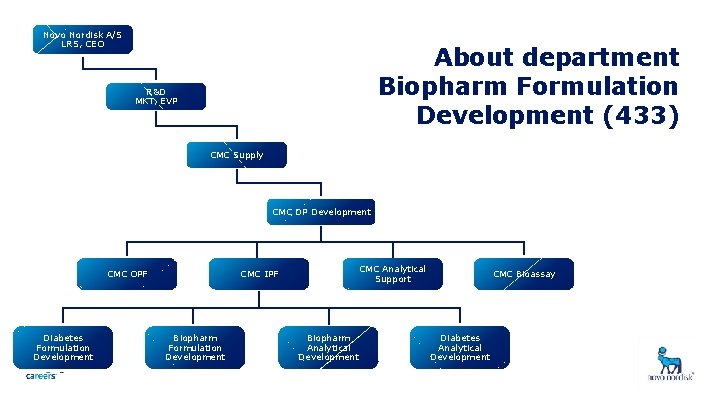 Novo Nordisk A/S LRS, CEO About department Biopharm Formulation Development (433) R&D MKT, EVP