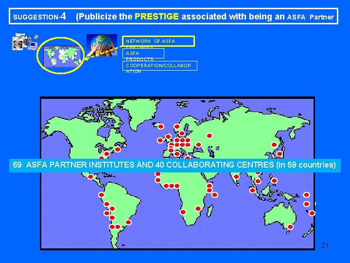 SUGGESTION-4 (Publicize the PRESTIGE associated with being an ASFA Partner NETWORK OF ASFA PARTNERS