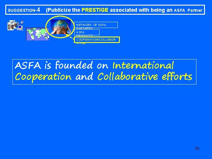 SUGGESTION-4 (Publicize the PRESTIGE associated with being an ASFA Partner NETWORK OF ASFA PARTNERS