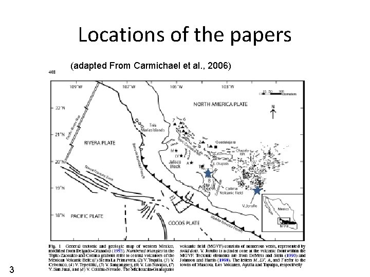 Locations of the papers (adapted From Carmichael et al. , 2006) 3 