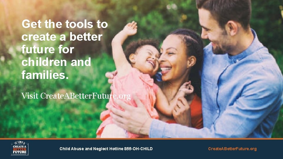 Get the tools to create a better future for children and families. Visit Create.