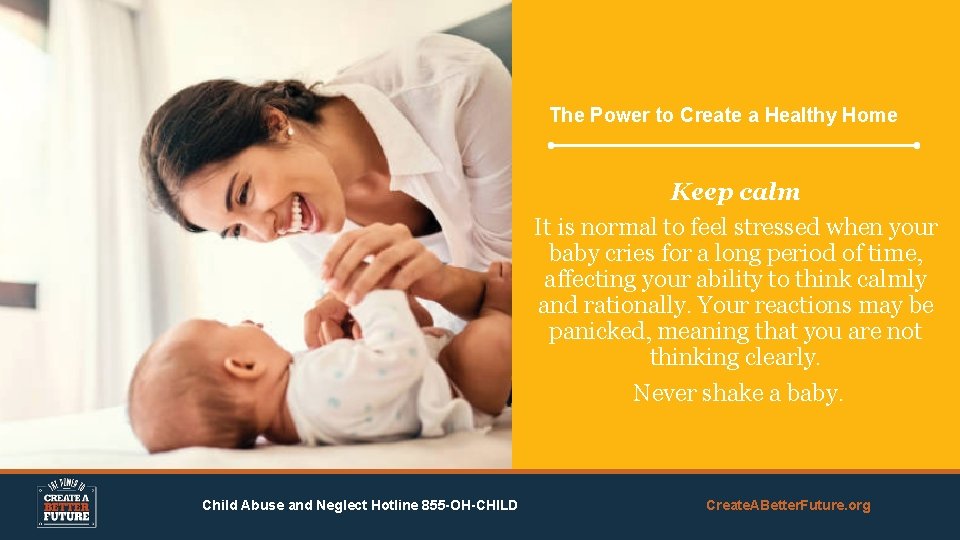 The Power to Create a Healthy Home Keep calm It is normal to feel