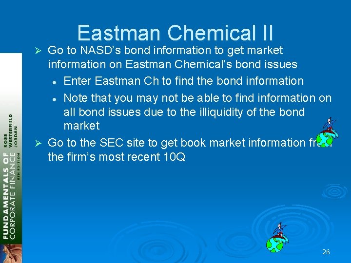 Eastman Chemical II Go to NASD’s bond information to get market information on Eastman