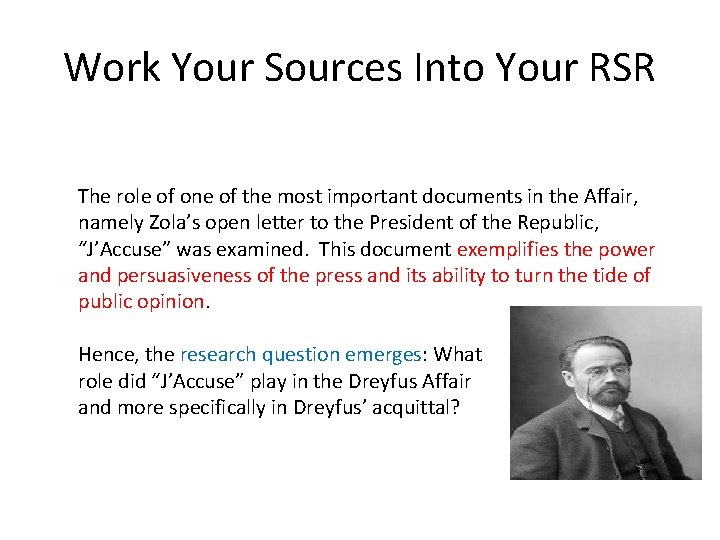 Work Your Sources Into Your RSR The role of one of the most important Work Your Sources Into Your RSR The role of one of the most important
