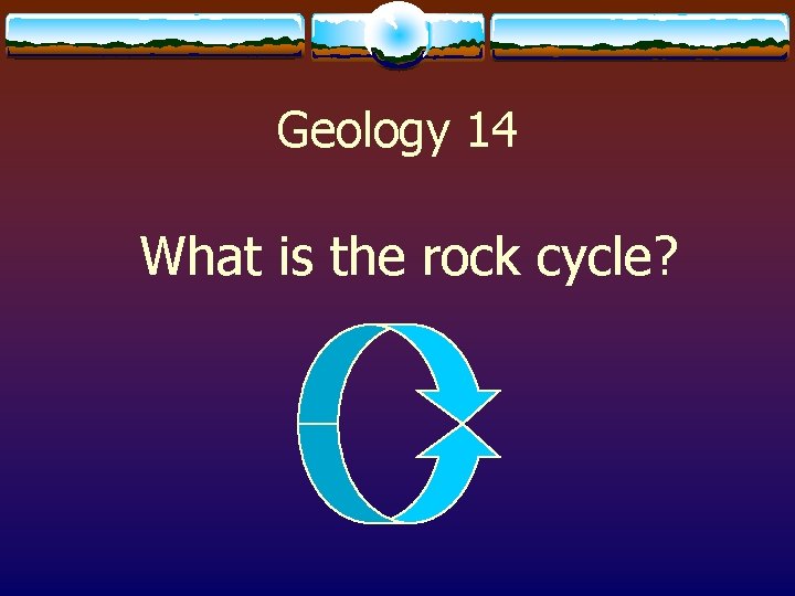 Geology 14 What is the rock cycle? 