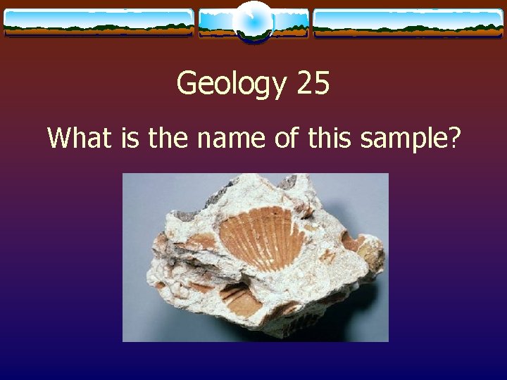 Geology 25 What is the name of this sample? 