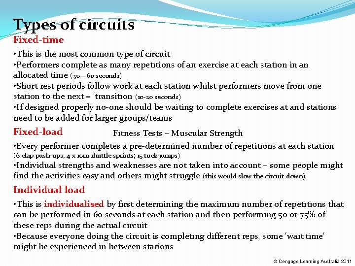 Types of circuits Fixed-time • This is the most common type of circuit •