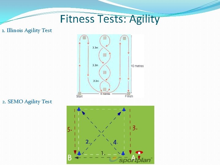 Fitness Tests: Agility 1. Illinois Agility Test 2. SEMO Agility Test 