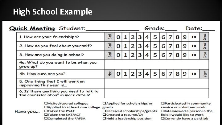 High School Example 