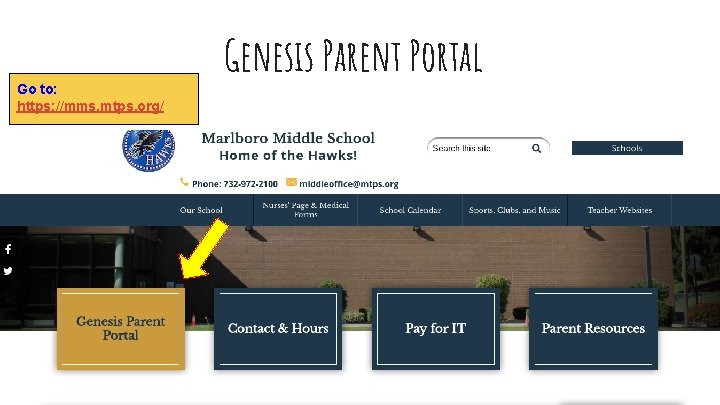 Go to: https: //mms. mtps. org/ Genesis Parent Portal 