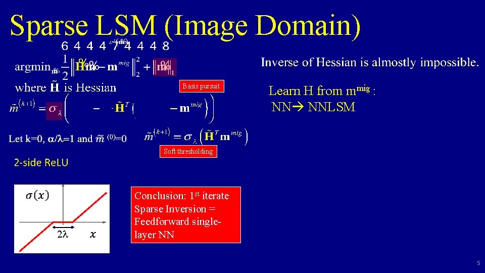 Sparse LSM (Image Domain) Basis pursuit Learn H from mmig : NN NNLSM Soft Sparse LSM (Image Domain) Basis pursuit Learn H from mmig : NN NNLSM Soft