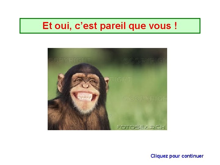 Et oui, c’est pareil que vous ! Cliquez pour continuer Et oui, c’est pareil que vous ! Cliquez pour continuer
