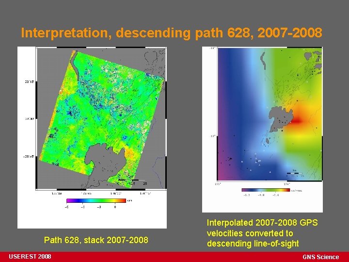 Interpretation, descending path 628, 2007 -2008 Path 628, stack 2007 -2008 USEREST 2008 Interpolated