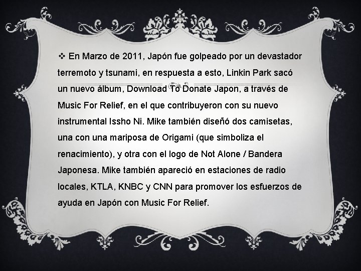 v En Marzo de 2011, Japón fue golpeado por un devastador terremoto y tsunami, v En Marzo de 2011, Japón fue golpeado por un devastador terremoto y tsunami,