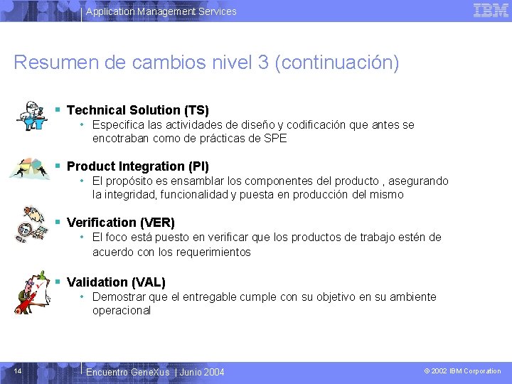 Application Management Services Resumen de cambios nivel 3 (continuación) § Technical Solution (TS) •