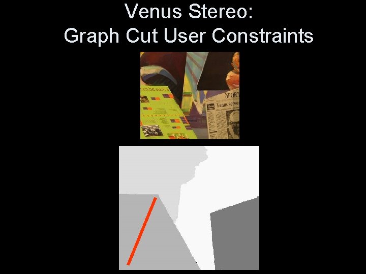 Venus Stereo: Graph Cut User Constraints 