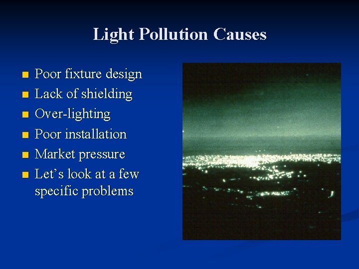 Iesnaida Model Lighting Ordinance Part 1 The View