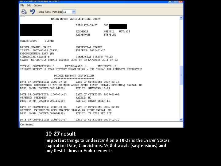 10 -27 result Important things to understand on a 10 -27 is the Driver