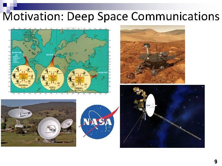 Motivation: Deep Space Communications 9 