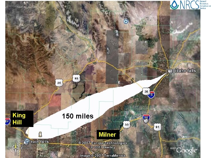 King Hill 150 miles Milner 