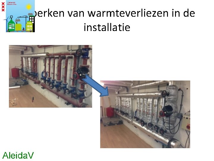 Beperken van warmteverliezen in de installatie 