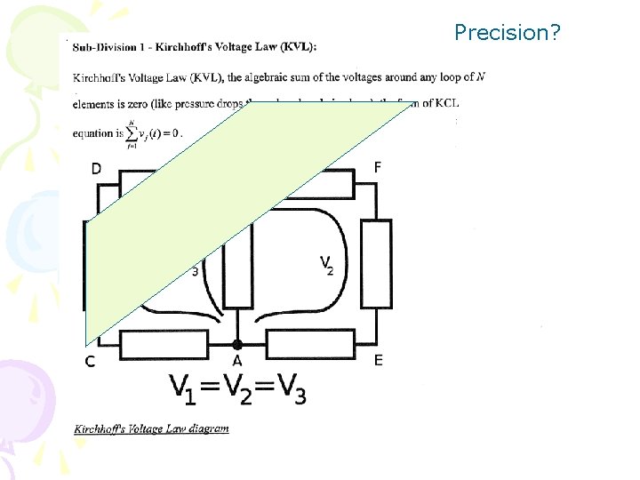 Precision? 