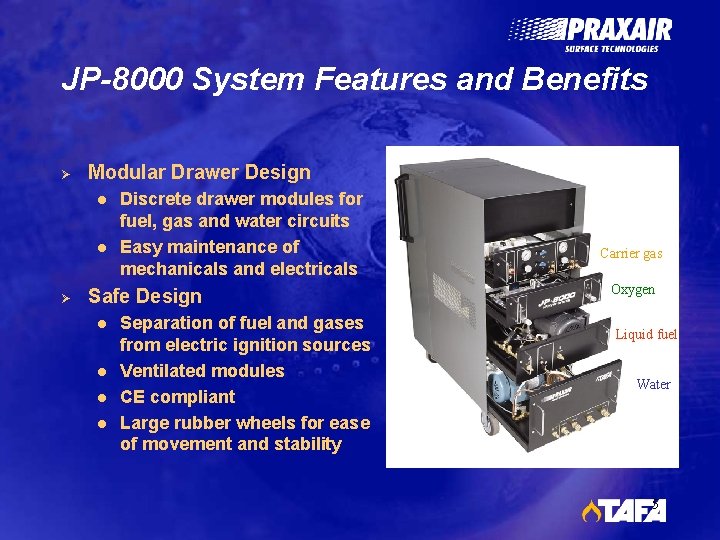 JP-8000 System Features and Benefits Ø Modular Drawer Design l l Ø Discrete drawer