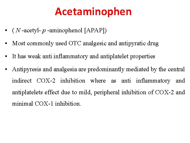 Acetaminophen Salicylates Toxicity Acetaminophen N acetyl p aminophenol