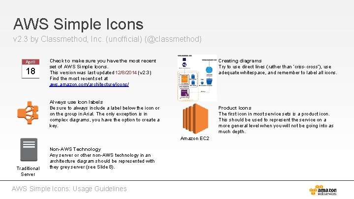 AWS Simple Icons v 2. 3 by Classmethod, Inc. (unofficial) (@classmethod) April 18 Check