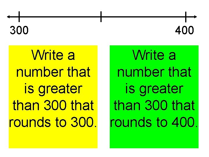 300 400 Write a number that is greater than 300 that rounds to 300. 300 400 Write a number that is greater than 300 that rounds to 300.