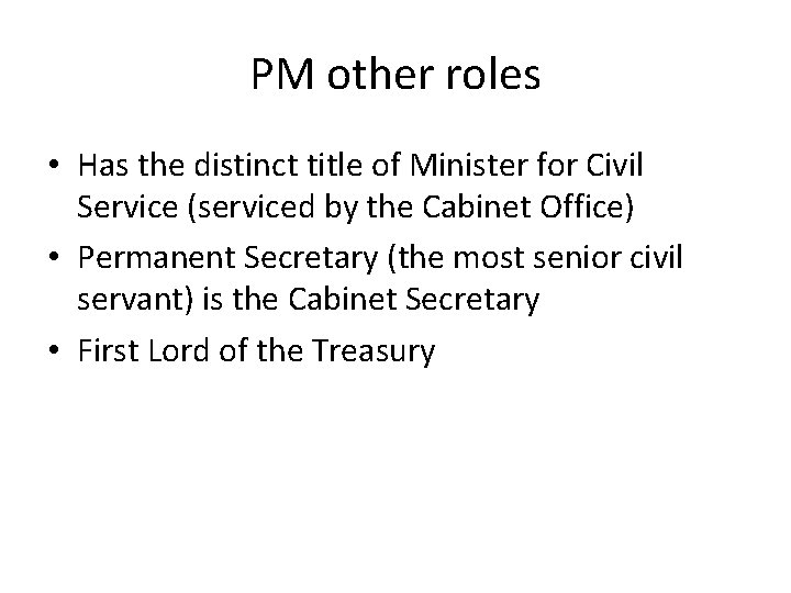 Role Of The Prime Minister And Cabinet From