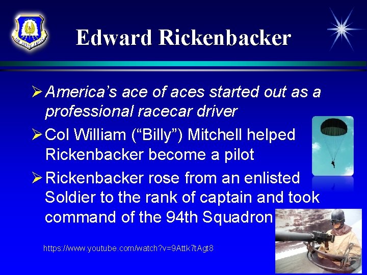 Edward Rickenbacker Ø America’s ace of aces started out as a professional racecar driver