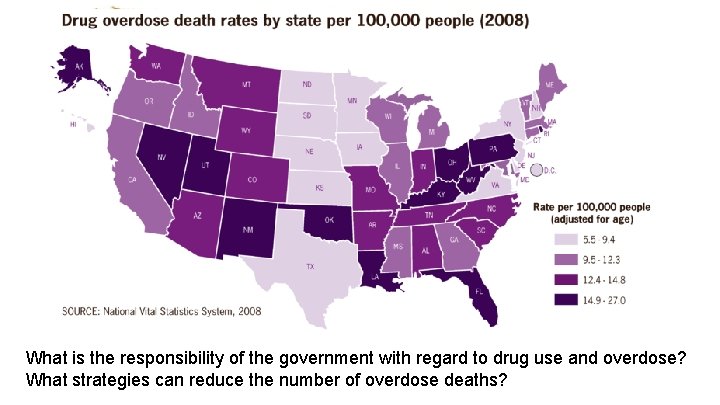 What is the responsibility of the government with regard to drug use and overdose?