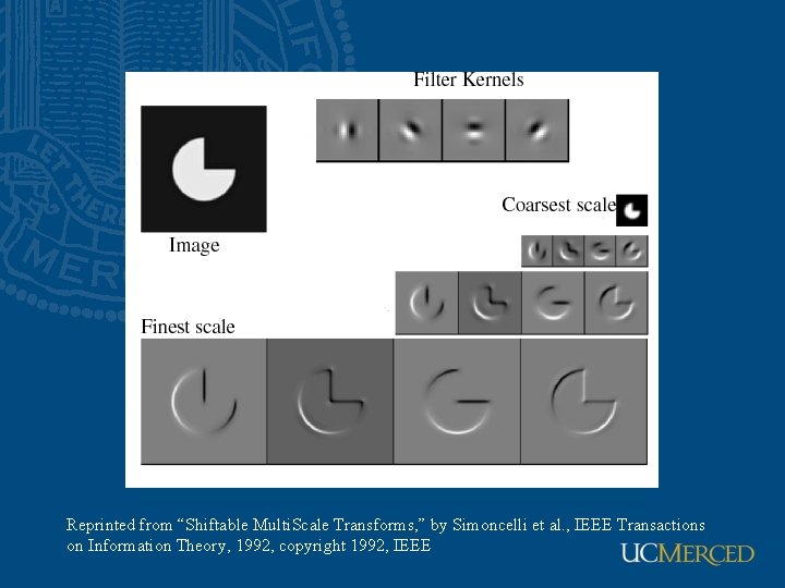 Reprinted from “Shiftable Multi. Scale Transforms, ” by Simoncelli et al. , IEEE Transactions