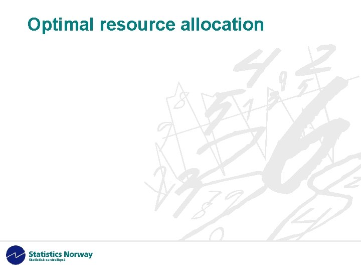 Optimal resource allocation 