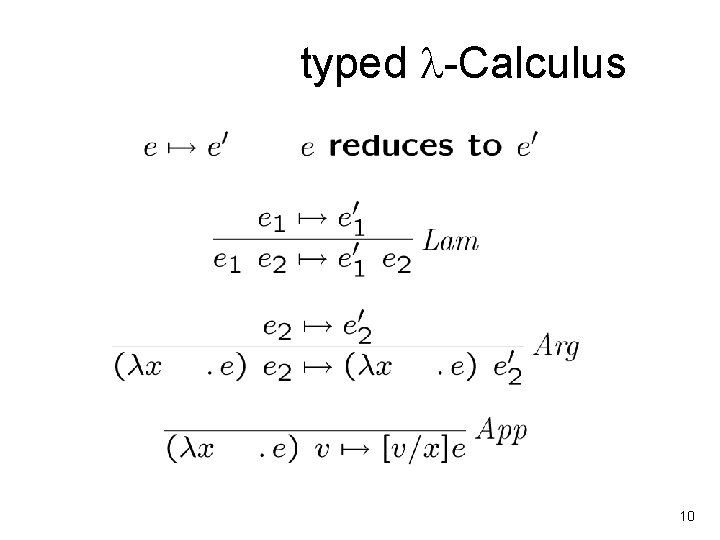 Simply Untyped -Calculus 10 