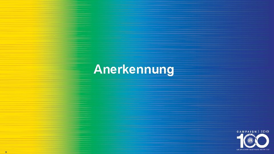 Anerkennung 25 